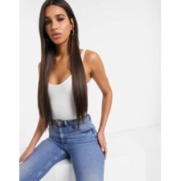 LullaBellz - Extensions de cheveux raides tendance ultra Ã©pais 26 pouces - 5 piÃ¨ces Ã clipser-Jaune Jaune No Size female