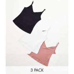ASOS DESIGN - Ultimate - Lot de 3 caracos Ã col V - Ã‰CONOMIE-Multicolore Multicolore 42 female