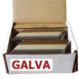 Pointes 34° crantées GALVA 2.8x50 boite de 2200 avec gaz