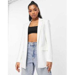 Pieces - Blazer habillÃ© oversize - Blanc Blanc XS female