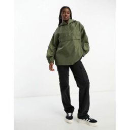 ASOS DESIGN - Veste impermÃ©able Ã enfiler - Kaki-Vert Vert 32 female