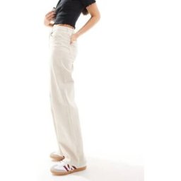 Only - Juicy - Jean ample taille haute - Ã‰cru-Blanc Blanc W31 L30 female
