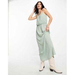 Only - Robe longue Ã fronces - Vert Ã pois Vert 38 female