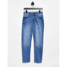 JDY - Newtyson - Jean mom Ã taille haute - Bleu Bleu 44 female