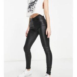 Vero Moda Tall - Jean skinny enduit - Noir Noir XS female