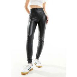Vila - Leggings imitation cuir - Noir Noir XS female