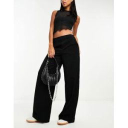 Object - Pantalon taille mi-haute Ã©lÃ©gant Ã enfiler - Noir Noir 44 female