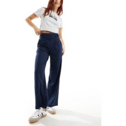 JDY - Pantalon coupe dad large avec dÃ©tail boutonnÃ© - Bleu marine Bleu marine M L32 female