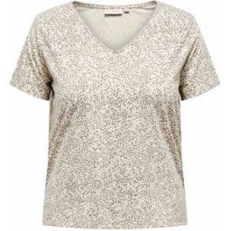 Haut manches courtes col v imprimé paillettes Femme ONLY CARMAKOMA