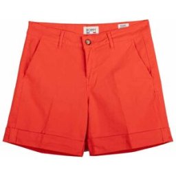 Short à pince en toile avec ourlets Femme HAPPY