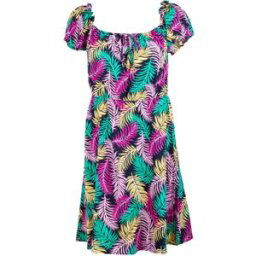 Robe courte à volants col bateau Femme VERO MODA