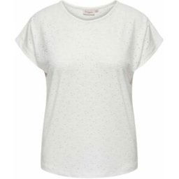 Haut manches courtes col rond détails broderie Femme ONLY CARMAKOMA