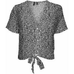 Haut manches courtes col v bouton noeud Femme VERO MODA