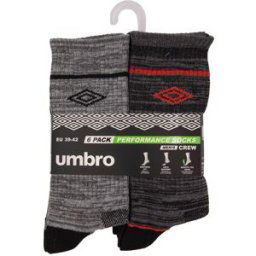 Chaussettes lot de 6 crew t39-46 Homme UMBRO