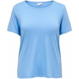 Tee shirt manches courtes retroussées col rond Femme ONLY CARMAKOMA
