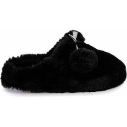 Chaussons fausse fourrure pompon antidérapant Claire Femme ETINCELLE
