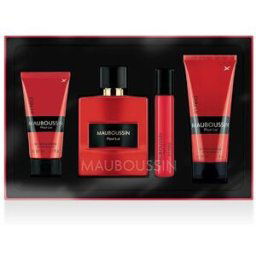 Coffret parfum 'pour lui in red' 4 pieces edp 100ml + edp 20ml + gel d Homme MAUBOUSSIN