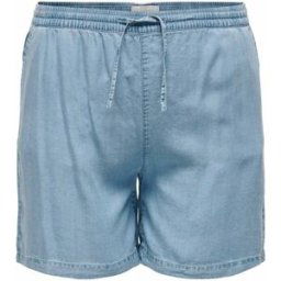 Short denim droit fluide élastique cordon Femme ONLY CARMAKOMA
