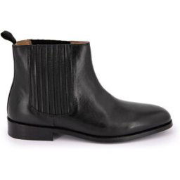 Bottines cuir lisse noires Homme ABACO PARIS