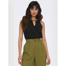 Haut sans manches col rond léger décolleté goutte Femme ONLY