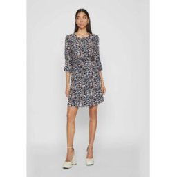 Robe courte manches 3/4 imprimée floral Femme VILA