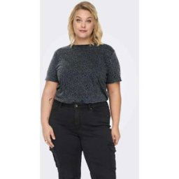 Tee shirt manches courtes col rond léopard Femme ONLY CARMAKOMA