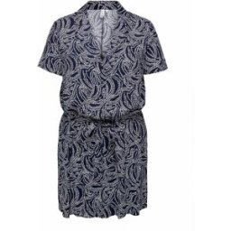 Robe chemise manches courtes cordon boutons Femme ONLY CARMAKOMA