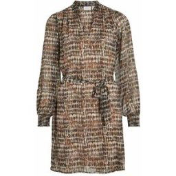 Robe légère imprimée marron Femme VILA