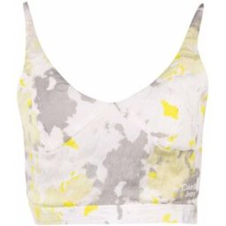 Crop top bretelles blanc motif fantaisie Femme CALVIN KLEIN