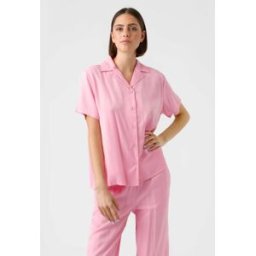 Chemise manches courtes rose,décontracté uni Femme VERO MODA