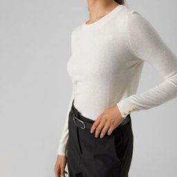 Pull col rond bouton poignet maille fine Femme VERO MODA