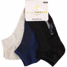 Lot de 3 paires de socquettes en coton Homme BILL TORNADE