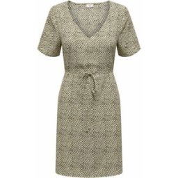 Robe manches courtes col v cordon d'attache imprimé Femme JDY