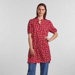 Robe manches courtes imprimé viscose lenzing ecovero Femme PIECES