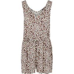 Combishort col v pcneora imprimé léaopard Femme PIECES