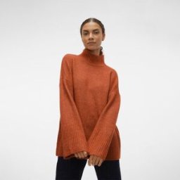 Pull col montant manches évasées Femme VERO MODA