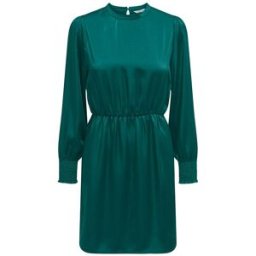 Robe manches longues cocktail noire satinée Femme ONLY