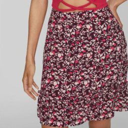Jupe fluide courte imprimée floral Femme VILA
