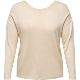 Haut beige manches longues croisé dans le dos Femme ONLY CARMAKOMA
