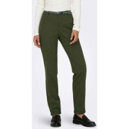 Pantalon chino, ceinture tressée, couleur uni Femme ONLY