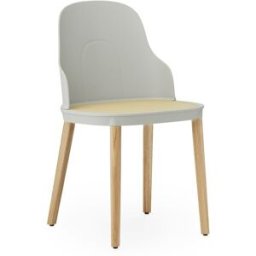 Normann Copenhagen Chaise Allez Molded Wicker Warm Grey-chêne
