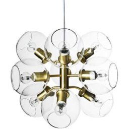 CO Bankeryd Lampe à suspension Tage laiton - verre transparent