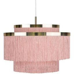 Globen Lighting Lampe à suspension Frans rose, laiton