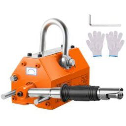 VEVOR Levage Magnétique 300 kg Aimant de Levage Permanent en Néodyme N42 Porteur Magnétique 156x91x98 mm avec Crochet Chromé Facteur de Sécurité 2,5 Outil pour Manutention Tôle Matériels Magnétiques