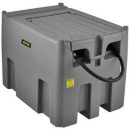 VEVOR Réservoir Diesel Portable 439 L Cuve de Ravitaillement Polyéthylène Gris avec Pompe Transfert 12 V Jauge de Carburant Tuyau 4 m Buse Ravitaillement pour Véhicules Appareils Agriculture Industrie