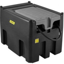 VEVOR Réservoir Diesel Portable 439 L Cuve de Ravitaillement Polyéthylène avec Pompe de Transfert 12 V Jauge de Carburant Tuyau 4 m Buse Ravitaillement pour Véhicules Appareils Agriculture Industrie