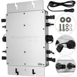 VEVOR Micro-Onduleur Solaire 1200W Convertisseur de Fréquence Photovoltaïque, MPPT IP65 Convertisseur Pur Sinus avec Technologie Stable Double Canal, Investisseur SPWM pour Convertir Courant DC en AC