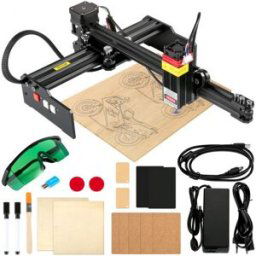 VEVOR Machine à Graver Laser Mini Graveur Laser CNC 5,5 W 190 x 170 mm, Machine Gravure Laser 6000 mm/min Carte Mère avec Processeurs Doubles pour Graver Papier Bois Cuir Tissu Plastique Acrylique