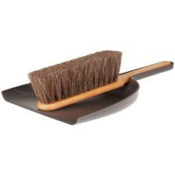 Iris Hantverk Pelle à poussiere avec balayette petit Iris hantverk Noir graphite