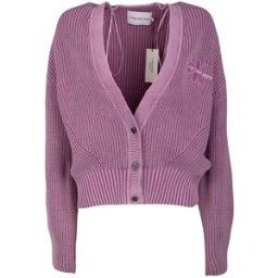 Gilet parme maille fantaisie Femme CALVIN KLEIN